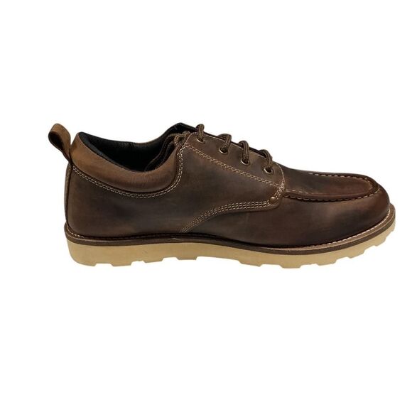 Old West Moc Toe Oxford Shoes Men 10 EE Brown Leather Lace Up Casual Comfort NWD main image 5